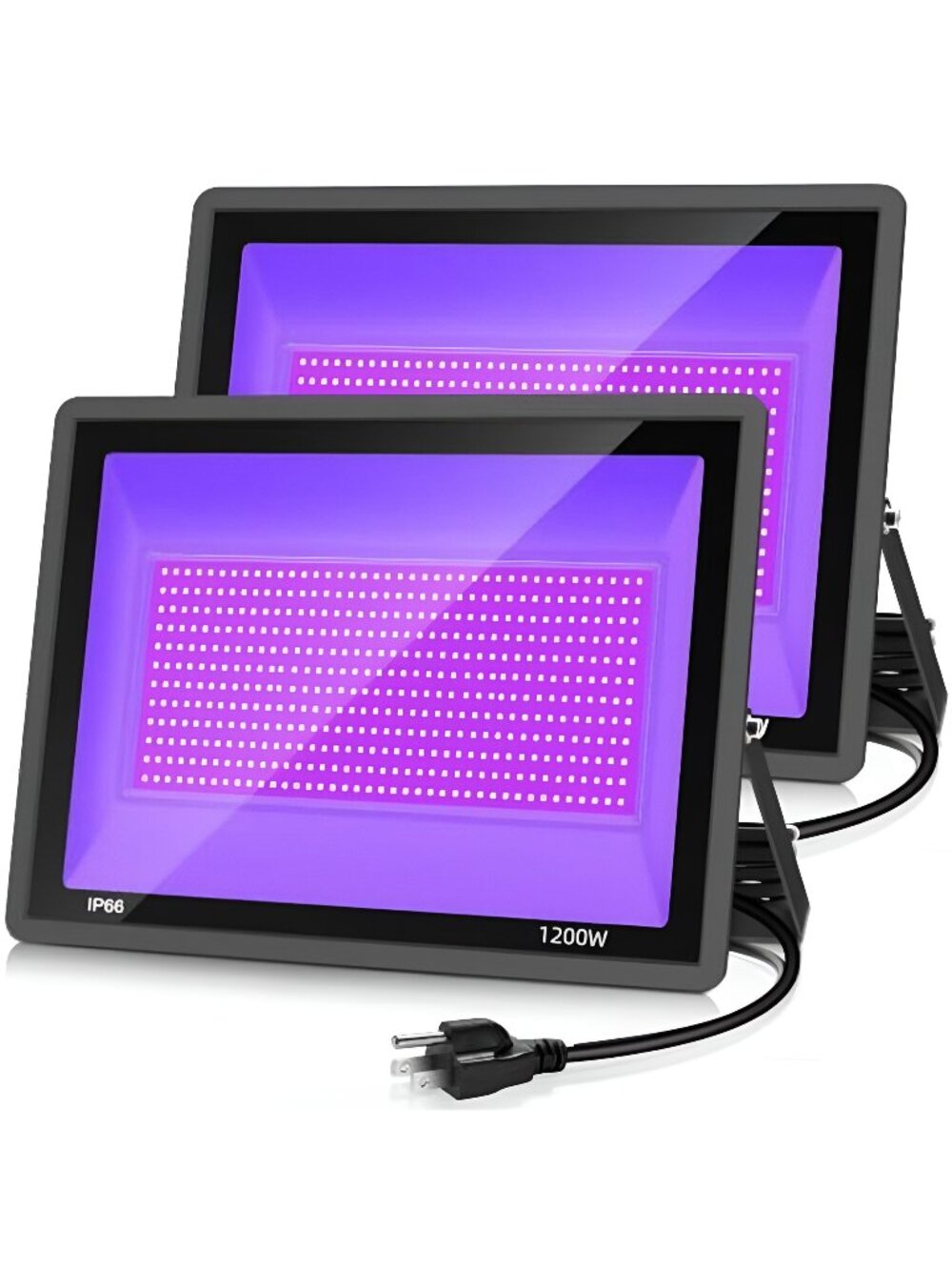 2 Pack 1200W LED Black Flood Light,385-405 nm Big Black Light Outdoor